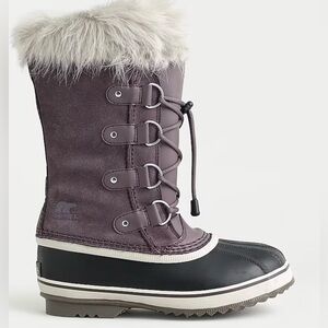 Sorel Kids “Joan of Arc” / “Joan of Arctic” Snow Boots in Purple & Grey Size 4
